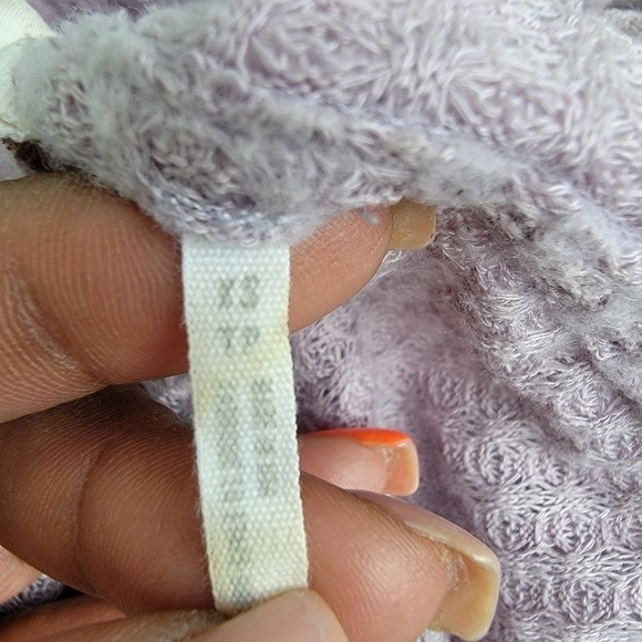 U/O out from under Waffle knit over sized relaxed fit longsleeve top pink sz XS - Picture 4 of 4